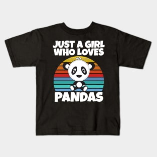 Just a girl who loves Pandas Kids T-Shirt